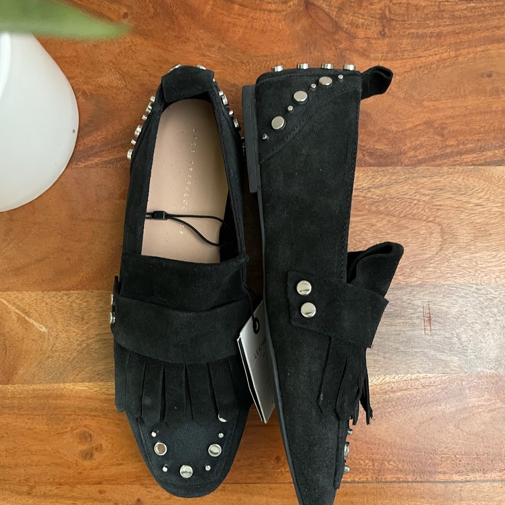 STUDDED LEATHER LOAFERS - Picture 4 of 7